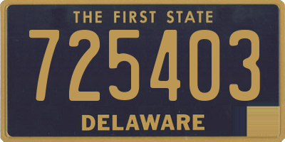 DE license plate 725403