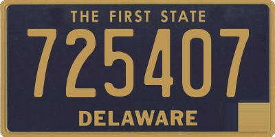 DE license plate 725407