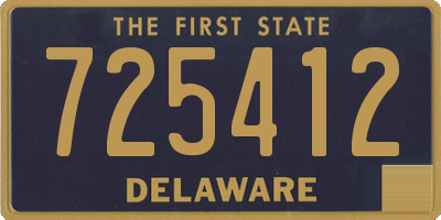 DE license plate 725412