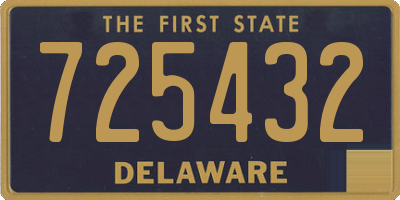 DE license plate 725432