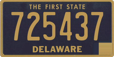 DE license plate 725437
