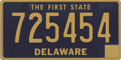 DE license plate 725454