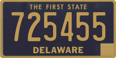 DE license plate 725455