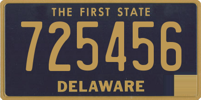 DE license plate 725456