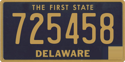 DE license plate 725458