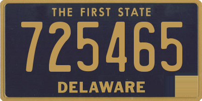 DE license plate 725465