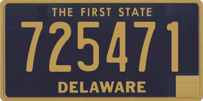 DE license plate 725471