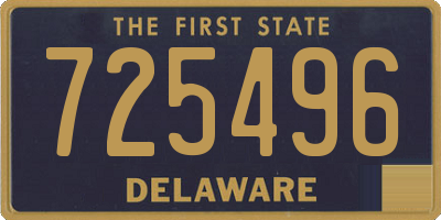 DE license plate 725496