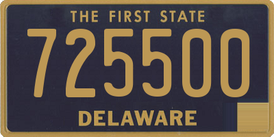 DE license plate 725500
