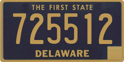 DE license plate 725512