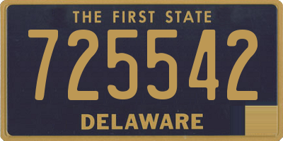 DE license plate 725542