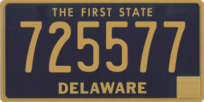 DE license plate 725577