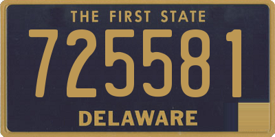 DE license plate 725581