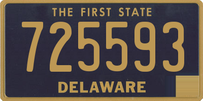 DE license plate 725593