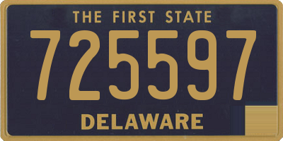 DE license plate 725597