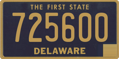 DE license plate 725600