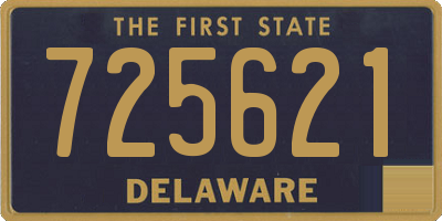 DE license plate 725621