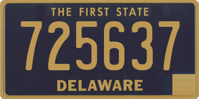 DE license plate 725637