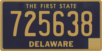 DE license plate 725638
