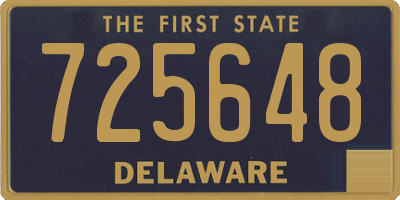DE license plate 725648