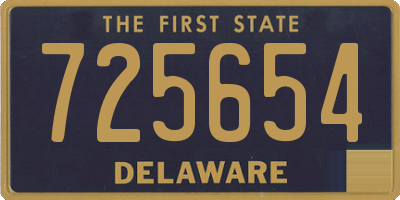 DE license plate 725654