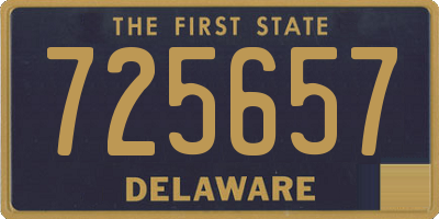 DE license plate 725657