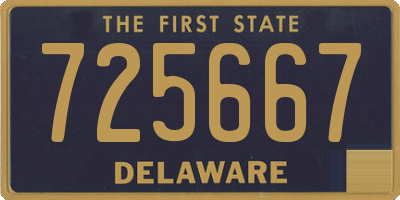 DE license plate 725667