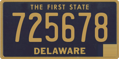 DE license plate 725678