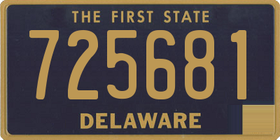 DE license plate 725681