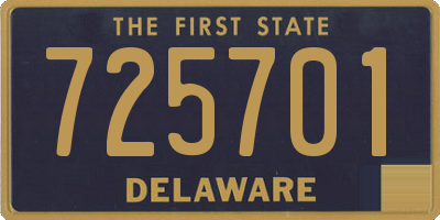 DE license plate 725701