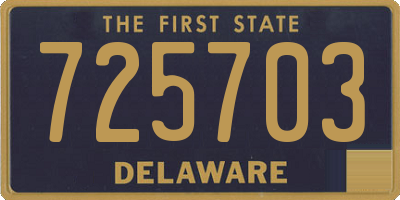 DE license plate 725703