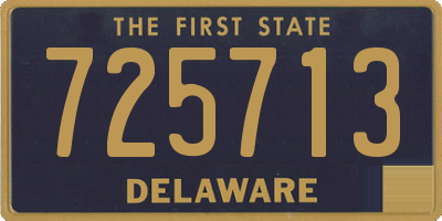 DE license plate 725713
