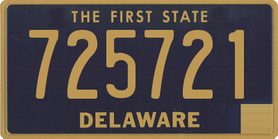DE license plate 725721