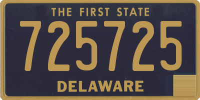 DE license plate 725725