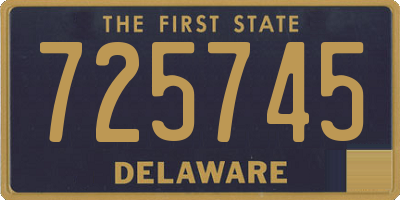 DE license plate 725745