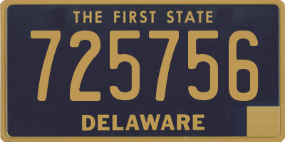 DE license plate 725756