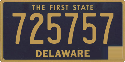 DE license plate 725757