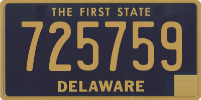 DE license plate 725759