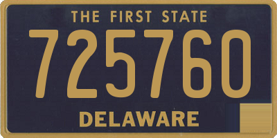 DE license plate 725760