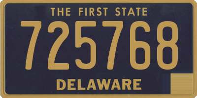 DE license plate 725768