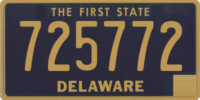DE license plate 725772