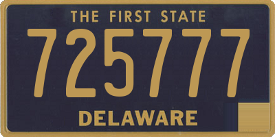 DE license plate 725777
