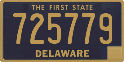 DE license plate 725779