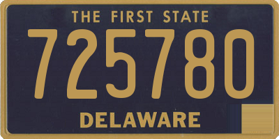 DE license plate 725780