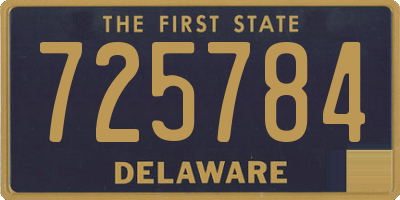 DE license plate 725784
