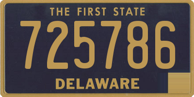 DE license plate 725786