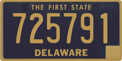 DE license plate 725791
