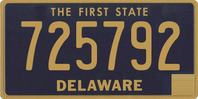 DE license plate 725792