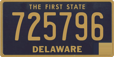 DE license plate 725796