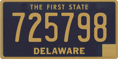 DE license plate 725798